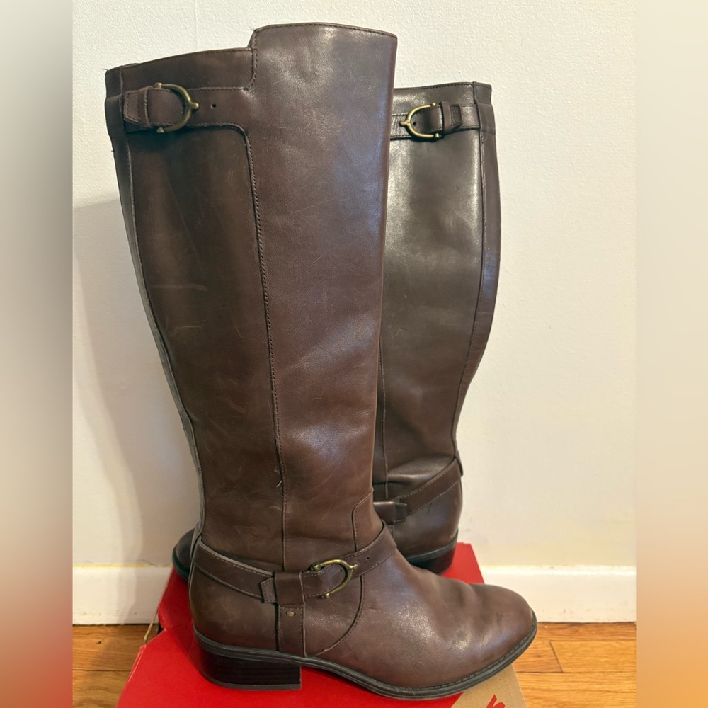 Brown Leather Riding Boots